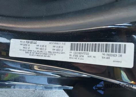 2015 Chrysler 200 Limited from USA, damaged, VIN 1C3CCCAB3FN757223